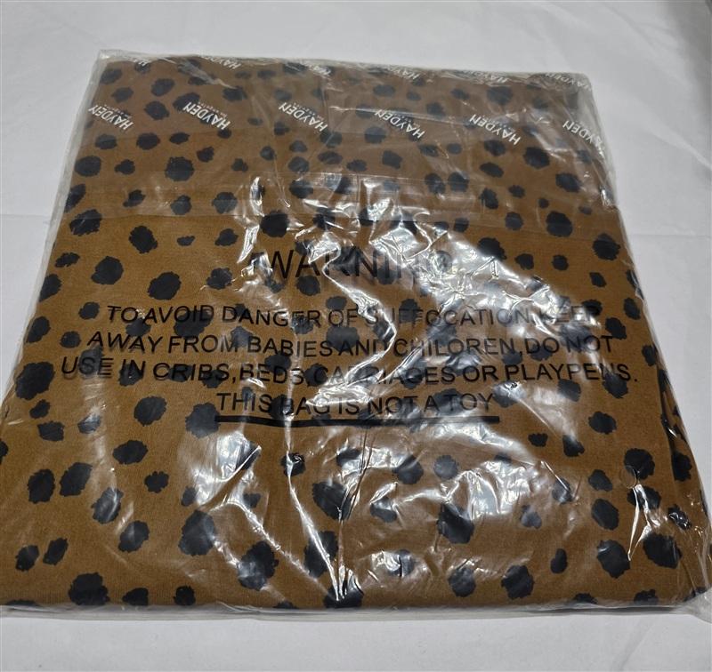 NWT Hayden M Polka Dot Coffee Brown & Black Asymmetrical Shift Dress 134003