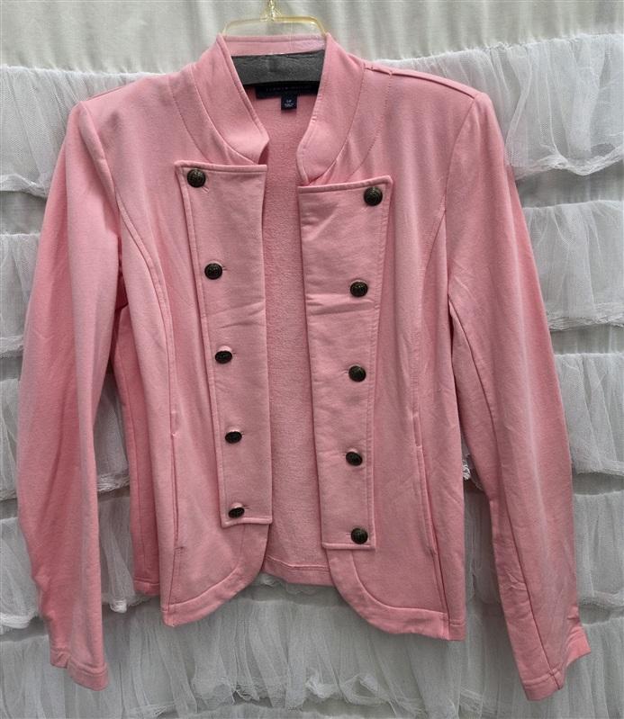 NWOT Tommy Hilfiger Small Pink Military Open Front Jacket 134018