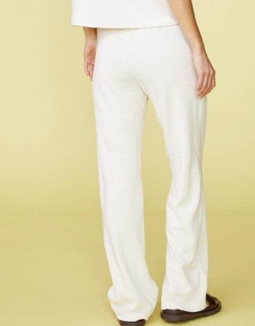 NWOT Monrow XS Ivory Terry Cloth Lounge Pants 134021