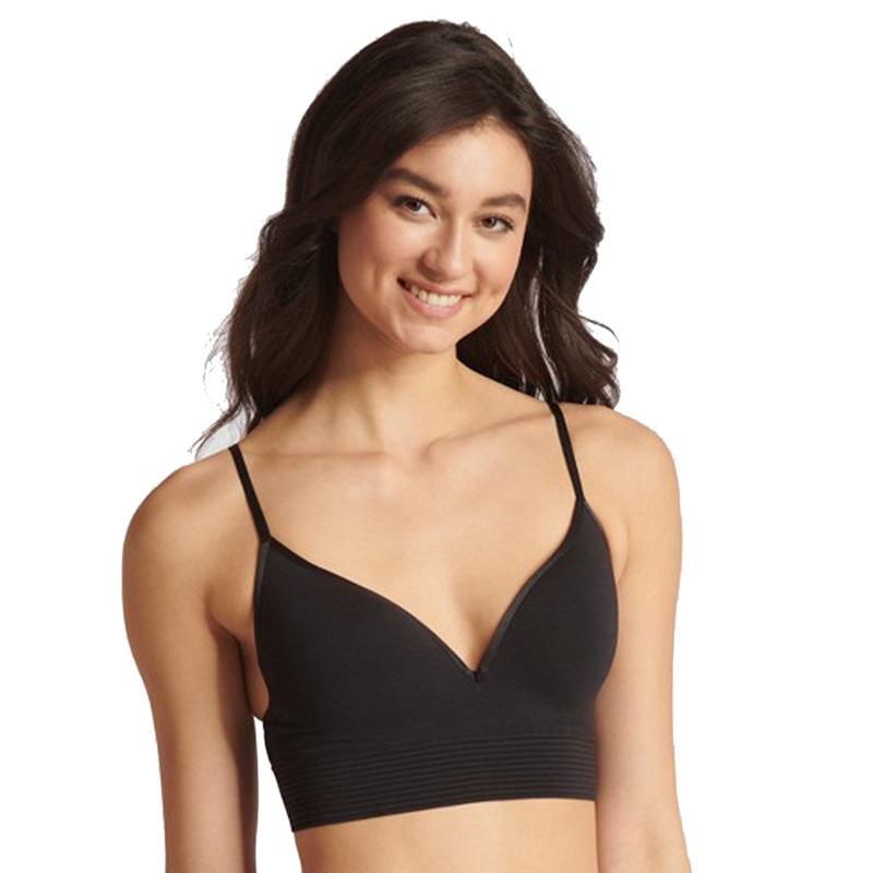 NWT Jockey S Natural Beauty Seamfree Molded Cup Bralette Black 134024