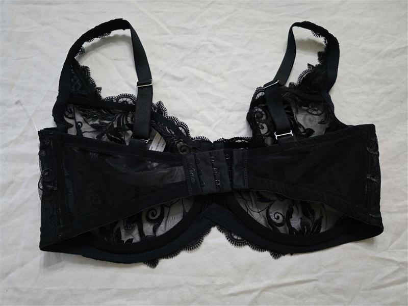 NWOT Soma 34DDD Sensuous Lace Semi Sheer Black Bra 134026