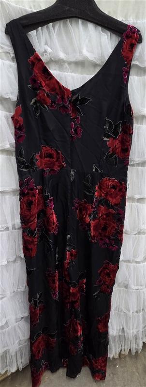 NWT Boston Proper 14 Red Roses Burn Out Velvet V Neck Tank Jumpsuit 134035
