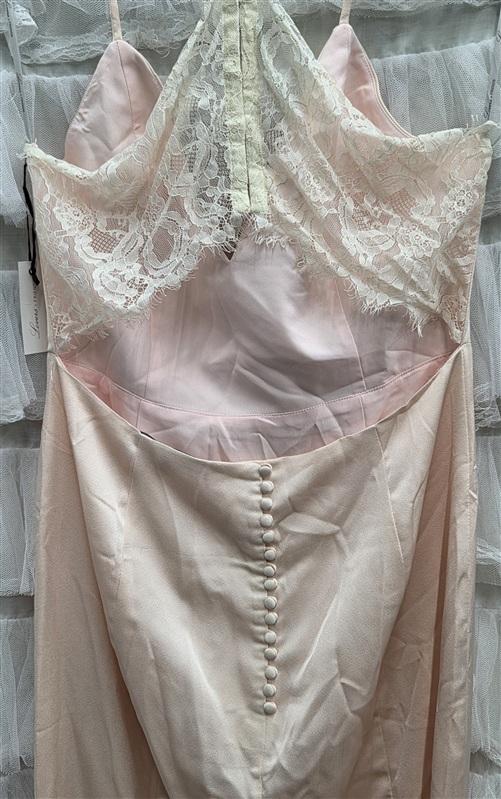 NWTD Lovers & Friends 12 The Paris Dress Lace Back Evening Gown Peach 134040
