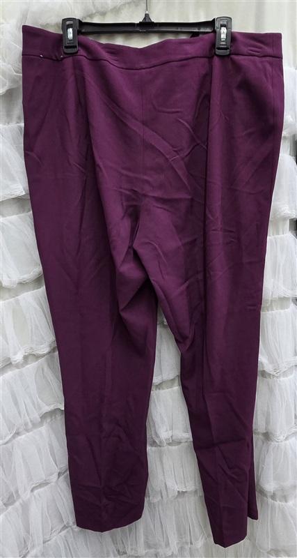 NWOT Kasper 16 Kristy Slim Fit Purple Dress Pants Trousers 134042