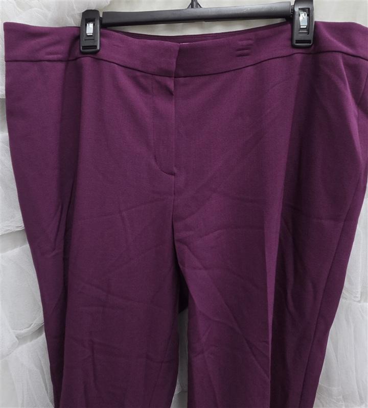 NWOT Kasper 16 Kristy Slim Fit Purple Dress Pants Trousers 134042
