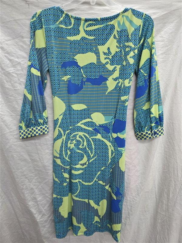 NWOT Hale Bob XXS Jersey Beaded Surplice Dress 3/4 Sleeve Dress Body Con 134046