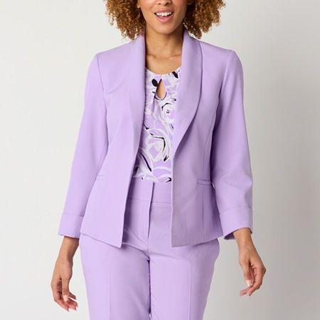 NWT Evan Picone Black Label 16 Purple Lilac Blazer Jacket 134047