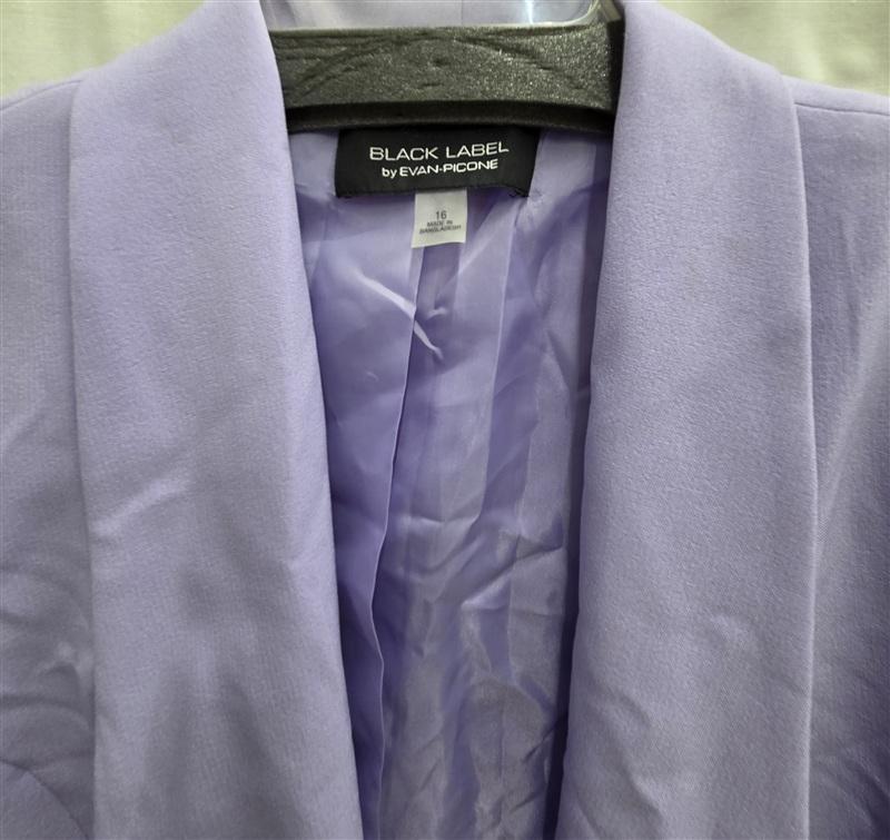 NWT Evan Picone Black Label 16 Purple Lilac Blazer Jacket 134047
