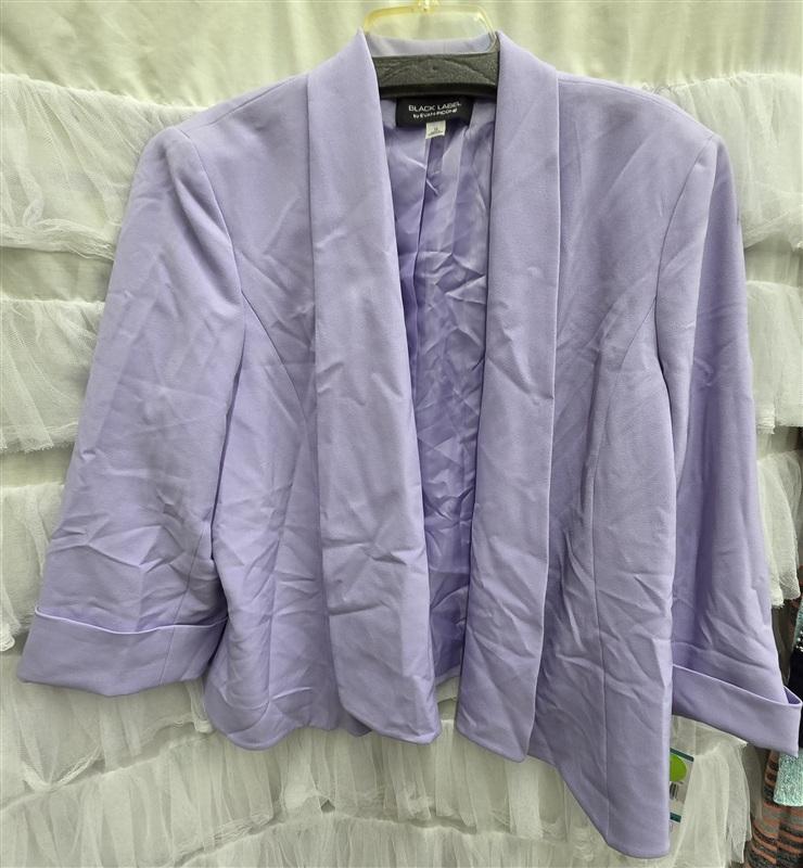 NWT Evan Picone Black Label 16 Purple Lilac Blazer Jacket 134047