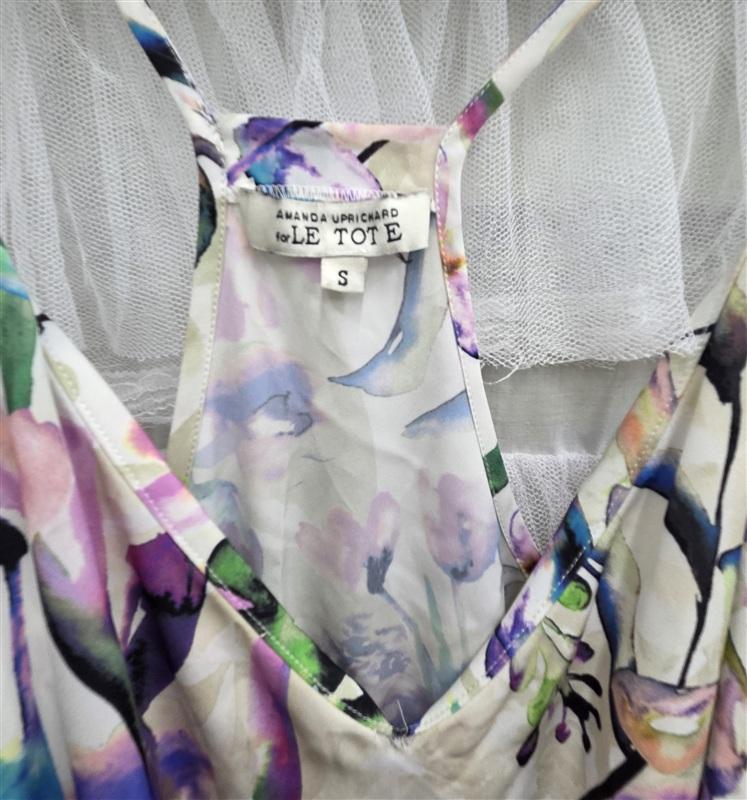 NWOT Amanda Uprichard S Le Tote Watercolor Tie T Back Tulip Dress 134048