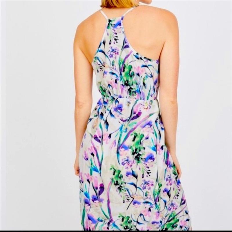 NWOT Amanda Uprichard S Le Tote Watercolor Tie T Back Tulip Dress 134048