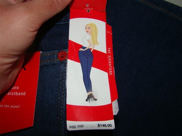 NWOT SPANX Sz 27 FD2014 The Signature Straight Leg Jeans Blue Wash 134050