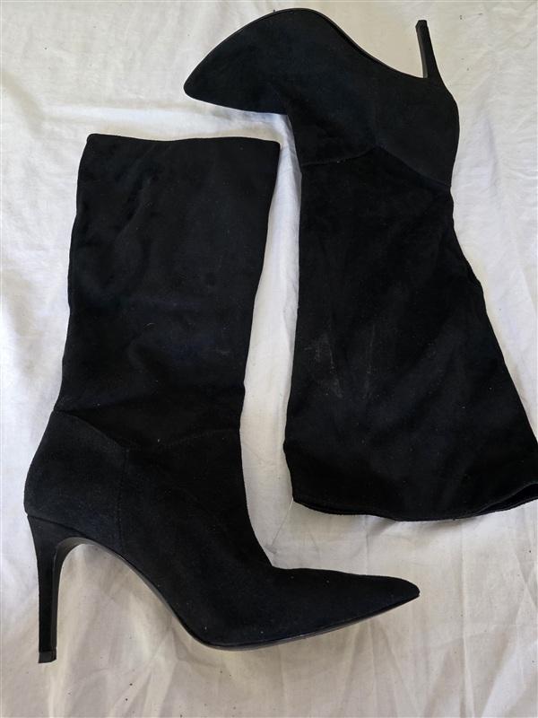NWOT Steve Madden Kinga 9 Pointy Toe Faux Suede Boots Stiletto 134077