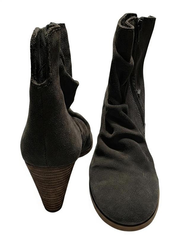 NWOT Diba 7 Gray Suede Wedge Heel Ankle Boots 134081