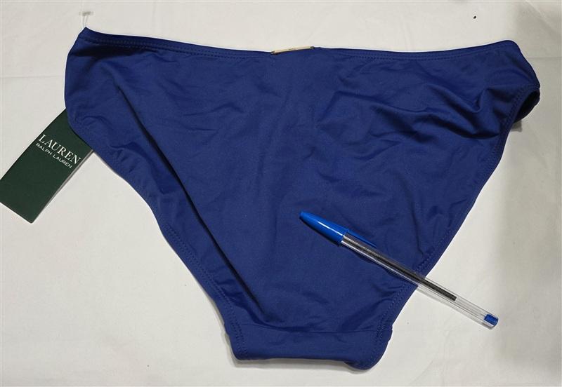 NWOT Ralph Lauren Beach Club SZ 4 Blue Low-Rise Bikini Swim Bottoms 134094