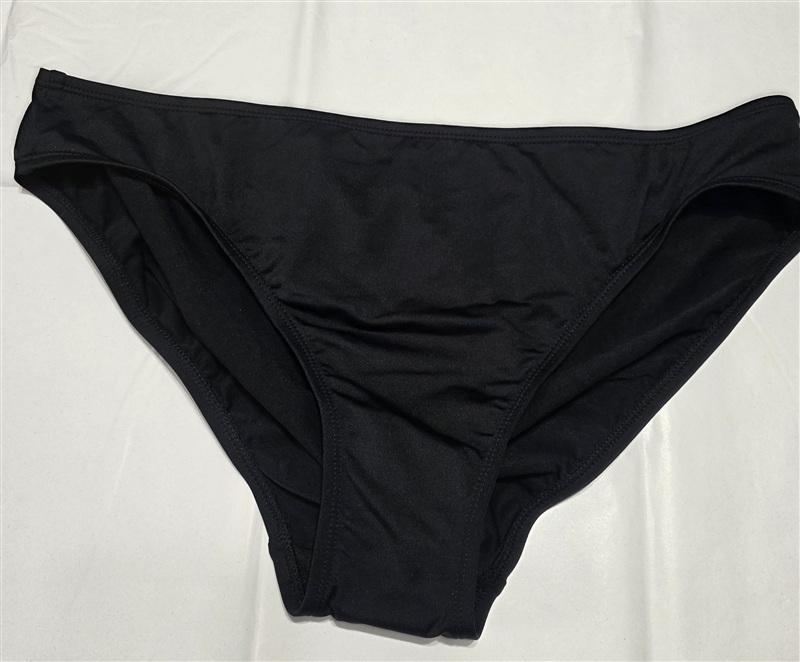 NWOT Ralph Lauren Beach Club SZ 14 Black Low-Rise Bikini Swim Bottoms 134095