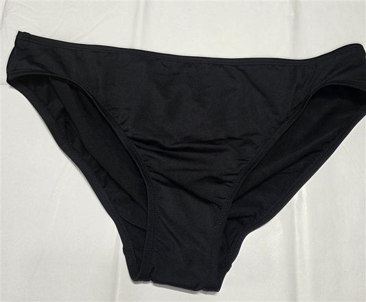 NWOT Ralph Lauren Beach Club SZ 14 Black Low-Rise Bikini Swim Bottoms 134095