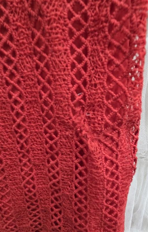 NWTD Lovers & Friends SM Red lace Open Back Fringe Dress 134100