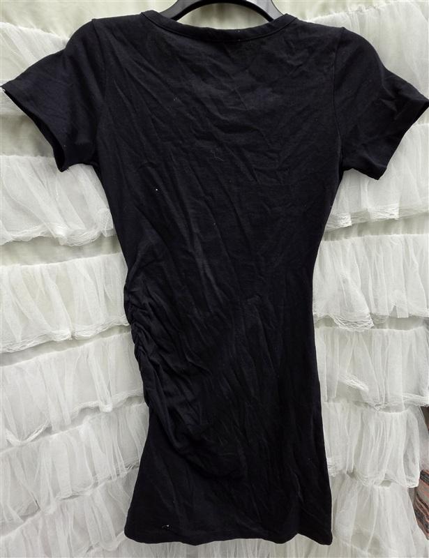 NWT Boston Proper XXS Black T Shirt Scoop Neck Dress 134103
