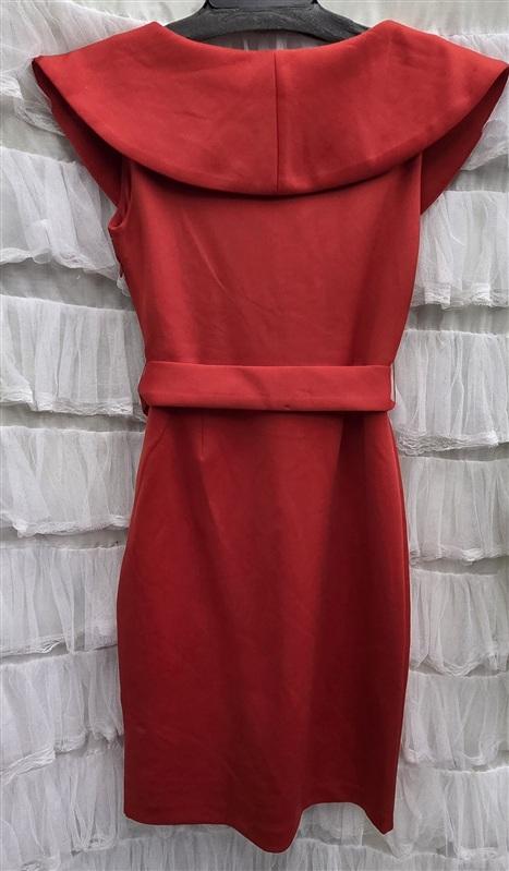 NWOTD Alexia Admor 2 Portrait Collar Red Belted Dress 134104