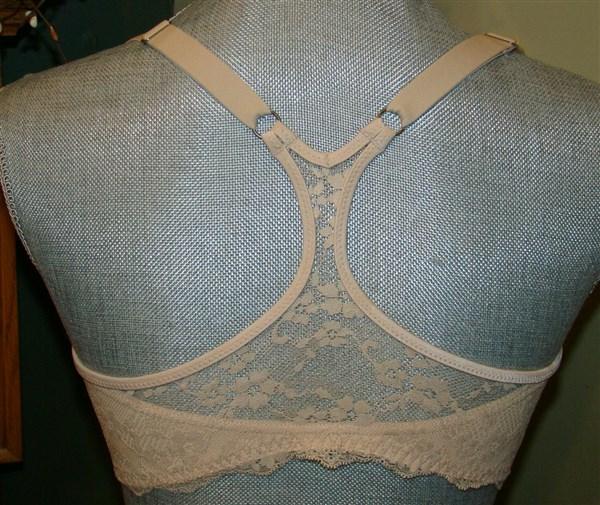NWT Maidenform 40D Pure Genius Extra Coverage Racer-Back Bra 7112 Beige 134109