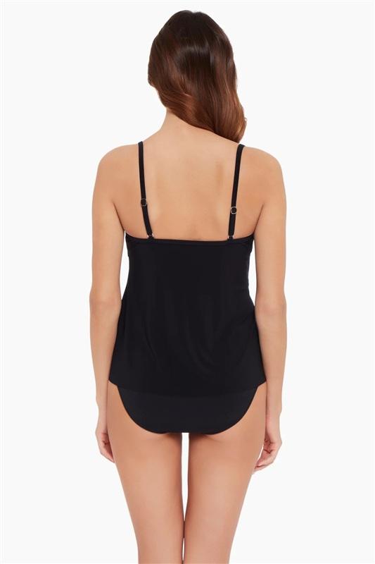 NWT Magicsuit 12 Petal Pusher Chloe Top Black Tankini Swimsuit 134142