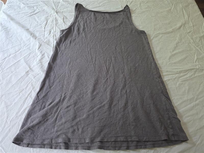PO Eileen Fisher XS Linen Scoop Neck Tank Charcoal Gray 134145