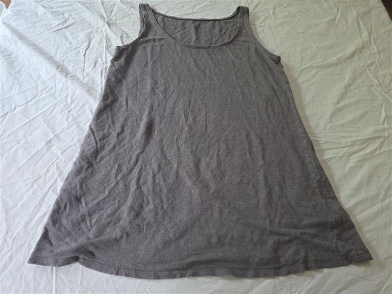 PO Eileen Fisher XS Linen Scoop Neck Tank Charcoal Gray 134145