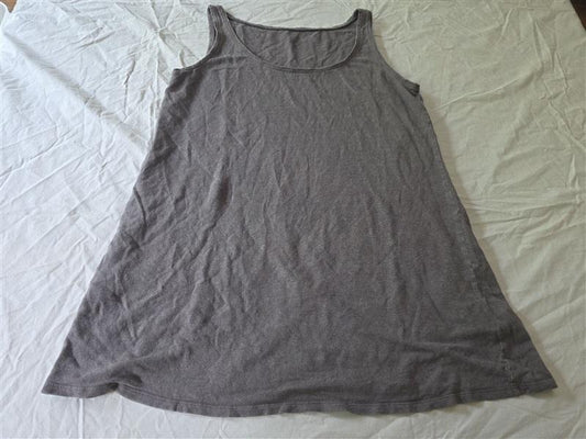 PO Eileen Fisher XS Linen Scoop Neck Tank Charcoal Gray 134145
