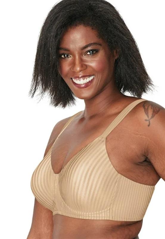 NWT Playtex Perfectly Smooth 38C Seamless Full-Figure Bra 4707 Beige 134146