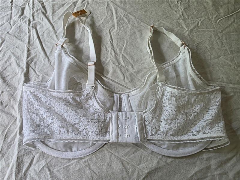 NWT Maidenform 38DD Comfort Stretch Lace Demi Underwire Bra DM202C White 134148