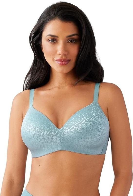 NWT Wacoal 34D Back Appeal Wirefree Contour Bra 856303 Blue 134160