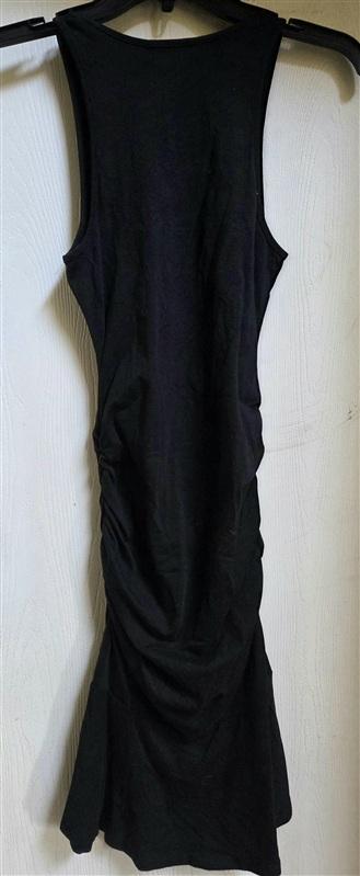 NWOT Michael Stars XS Black Zaria Flounce Hem Ruched Tank Dress 134178