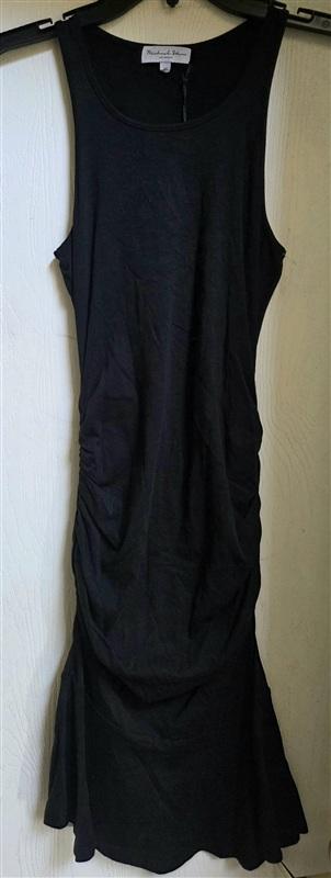 NWOT Michael Stars XS Black Zaria Flounce Hem Ruched Tank Dress 134178