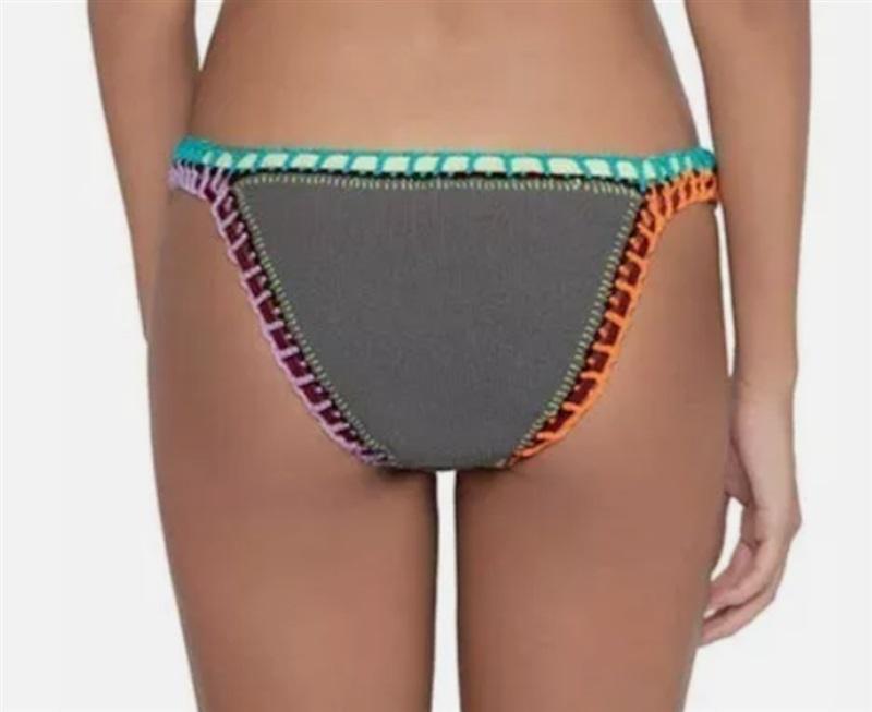 NWT Pilyq O/S Ferrarini Sand Reef Crochet Trim Bikini Swim Top Bottom 134184