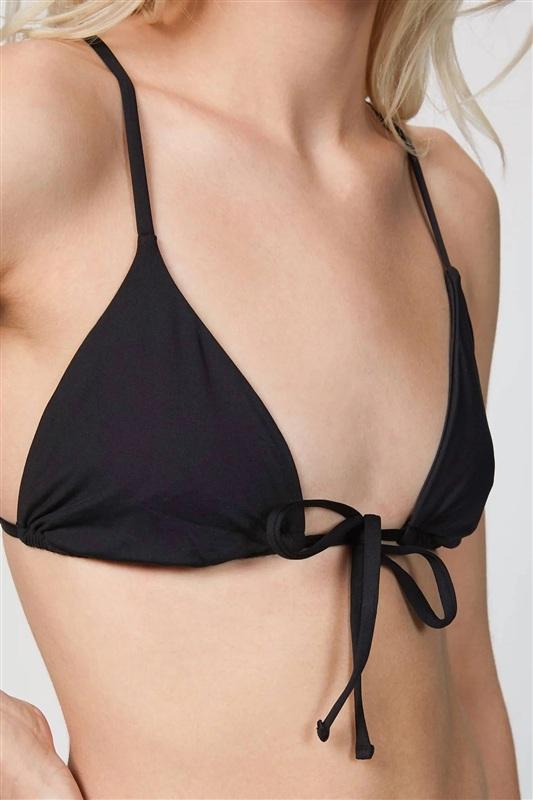 NWT We Wore What Triangle Top S Black Bikini Swim Top 134191