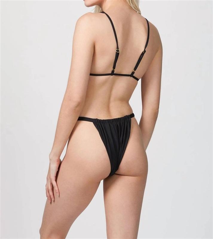 NWT We Wore What Triangle Top S Black Bikini Swim Top 134191