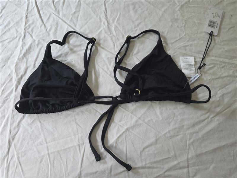NWT We Wore What Triangle Top S Black Bikini Swim Top 134191