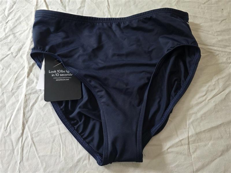 NWT Chico's Miraclesuit 12 Super Hi Waist Panty Swim Bottom Navy Blue 134192