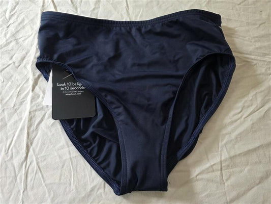 NWT Chico's Miraclesuit 12 Super Hi Waist Panty Swim Bottom Navy Blue 134192