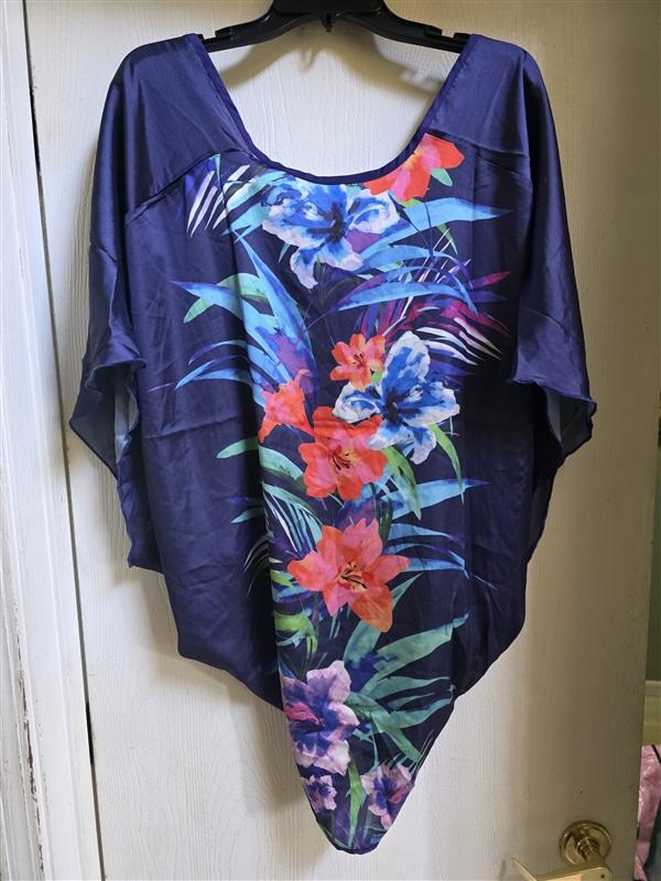 NWT Wet Swimwear M/L Floral Butterfly Kimono Swim Cover Up 134193