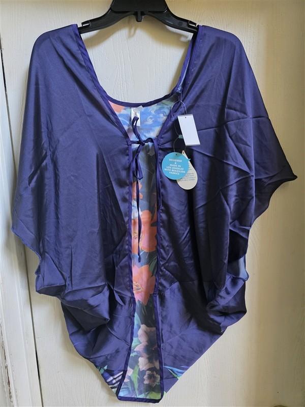 NWT Wet Swimwear M/L Floral Butterfly Kimono Swim Cover Up 134193