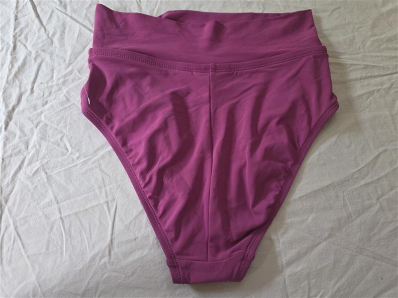 NWOT Robin Piccone Kate XS High Waist Bikini Bottoms Orchid Pink 134194
