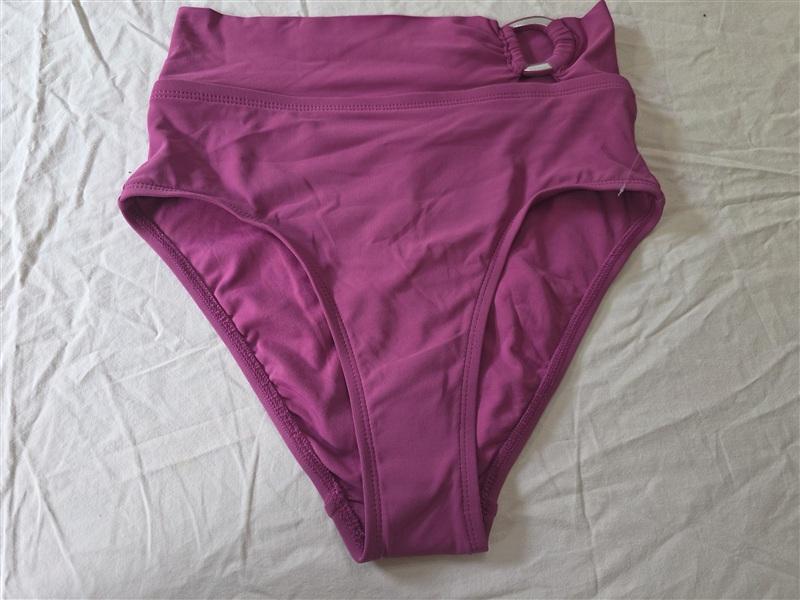 NWOT Robin Piccone Kate XS High Waist Bikini Bottoms Orchid Pink 134194