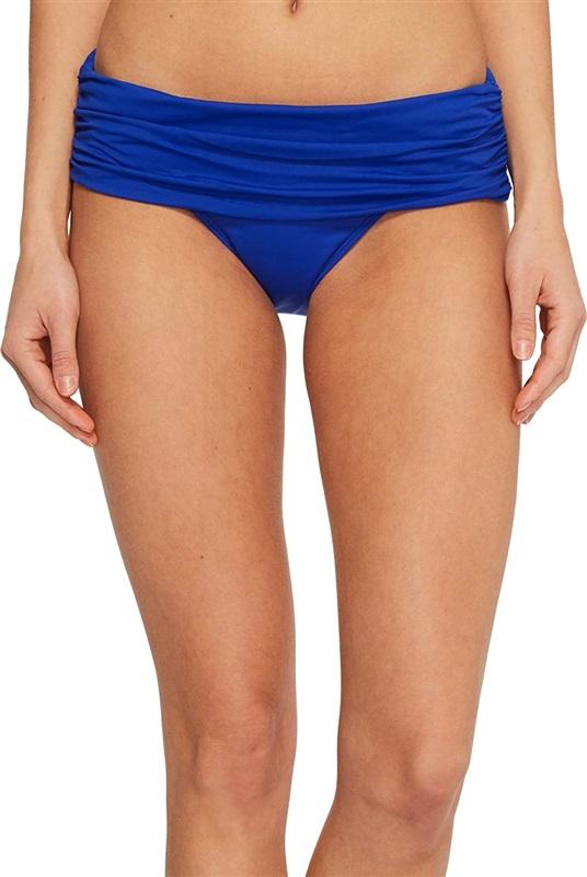 NWOT Ralph Lauren 10 Beach Club Fold-Over Bikini Swim Bottom Blue 134209