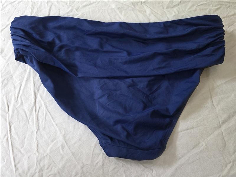 NWOT Ralph Lauren 10 Beach Club Fold-Over Bikini Swim Bottom Blue 134209