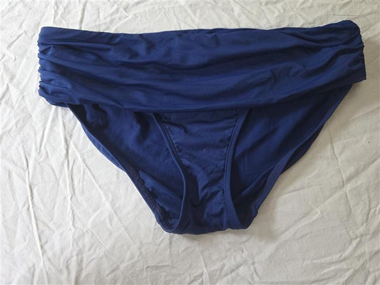 NWOT Ralph Lauren 10 Beach Club Fold-Over Bikini Swim Bottom Blue 134209