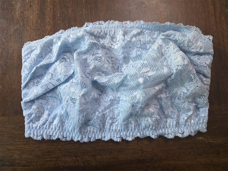 NWT Cosabella L Curvy Never Say Never Flirtie Bandeau Bra NEVER1101 Blue 134213