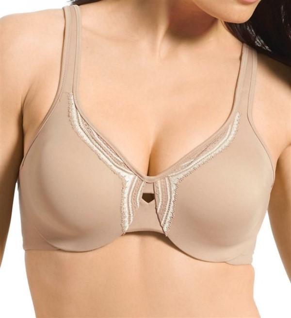 NWT Olga 36C Butterfly Effect Minimizer Bra 35912 Beige 134223