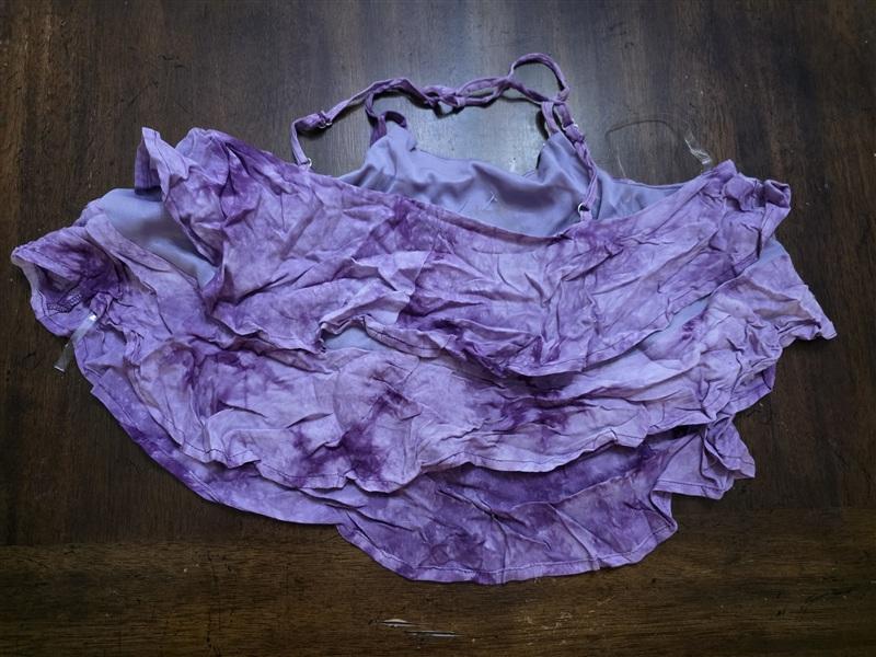 NWOT FavLux Small Purple Tie Dye Boho Swing Top & Pants 134225